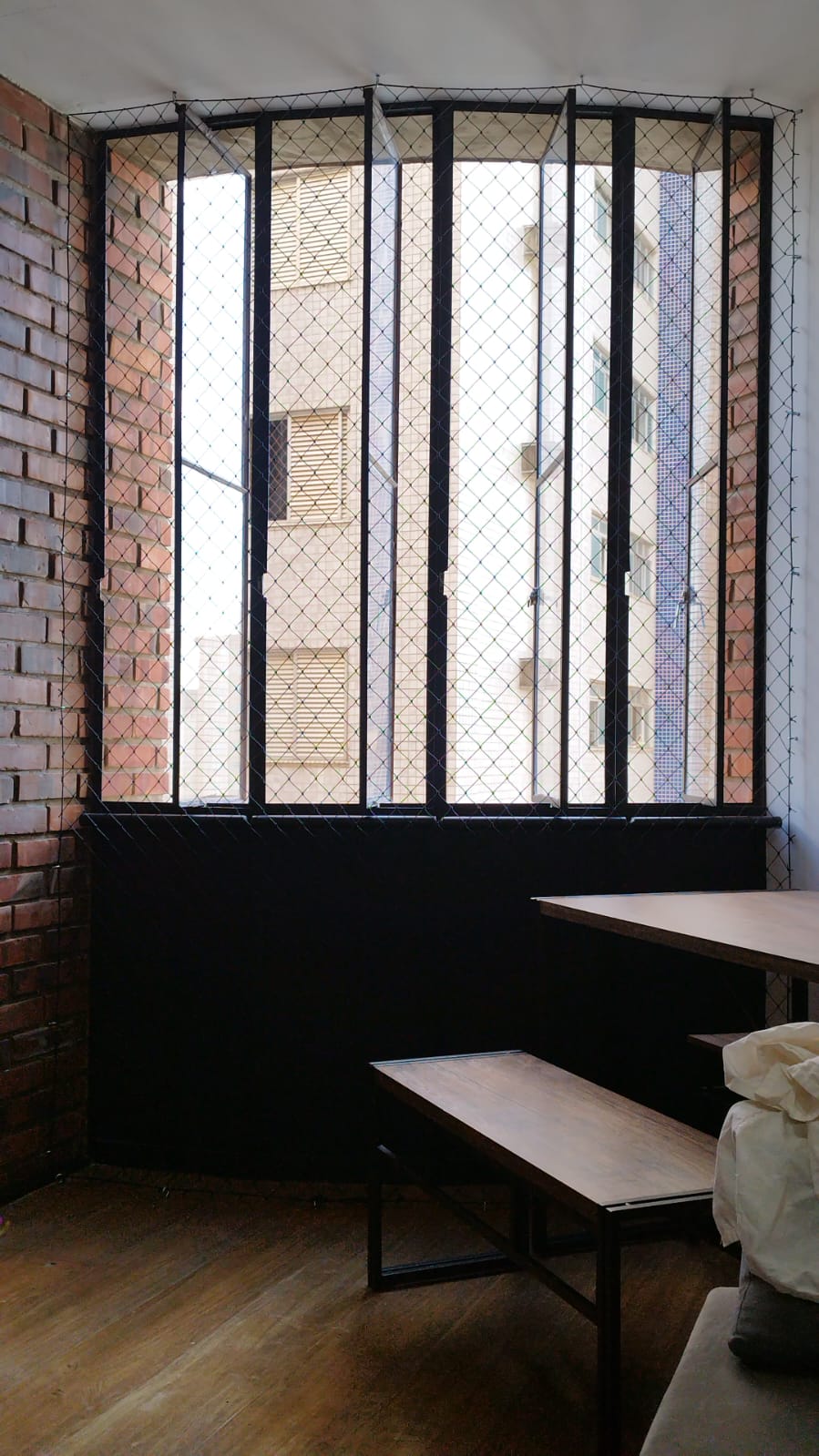 rede de proteção para janelas interna